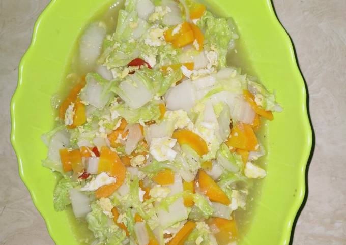 Resep Tumis Sawi Putih Dan Wortel Campur Telur Bikin Ngiler