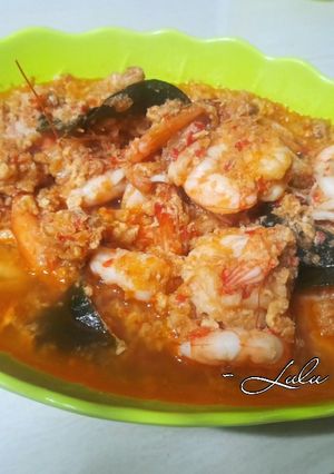 Foto resep Udang saus pedas simpel