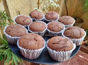Une photo de muffin chocolat