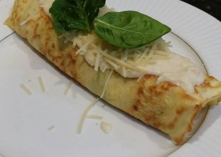 Simple Way to Make Super Quick Homemade Brad&#39;s chicken florentine crepes