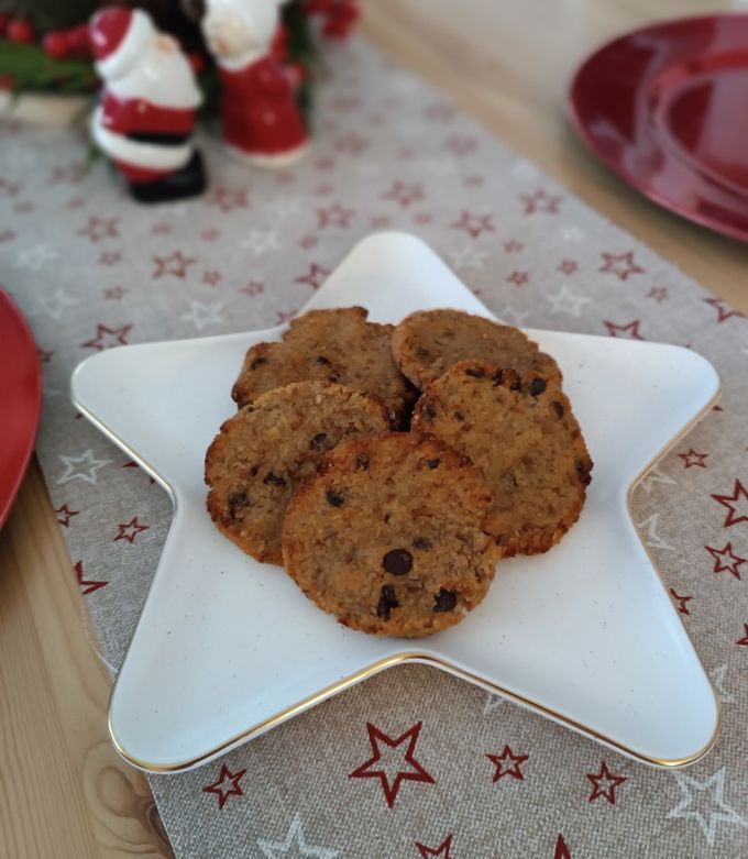 Foto principal de Galletas de almendras con plátano y pepitas de chocolate