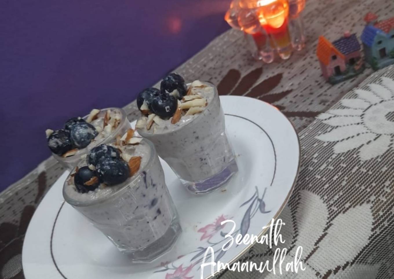 Blueberry Shrikhand Shots