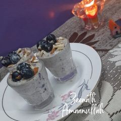 Blueberry Shrikhand Shots A picture of Blueberry Shrikhand Shots.