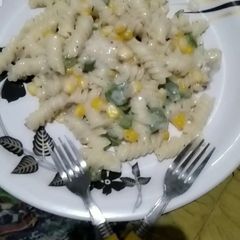 A picture of White Sauce Pasta.