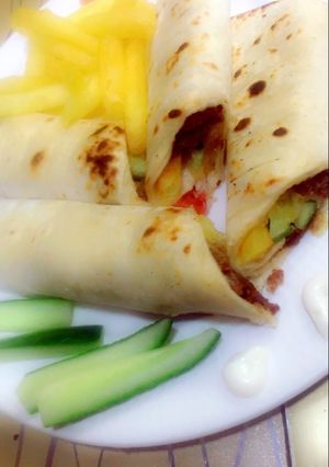 صورة لوصفة شاورما لحم بيتي على طريقتي البسيطة😍