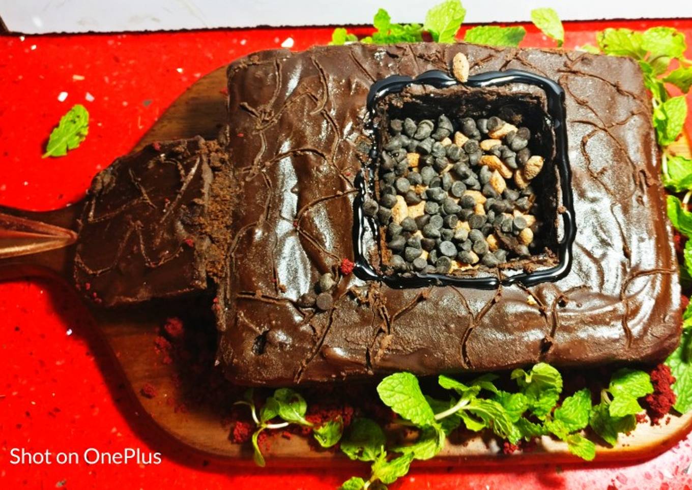 Chocolate swimming pool for children