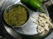 A picture of green garlic grind
