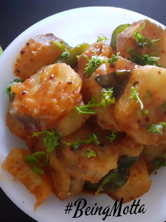 A picture of Raw Banana Subzi.