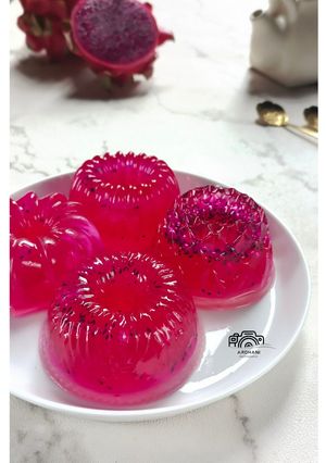 Foto resep Puding Buah Naga
