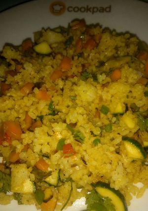 A picture of Nice vegetable rice.