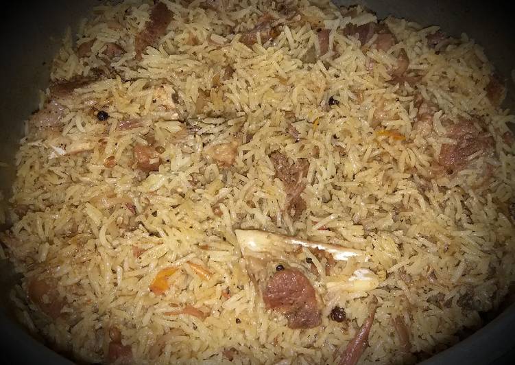 Recipe: Yummy Mutton pulao in black pepper….#Eid kaypakwan