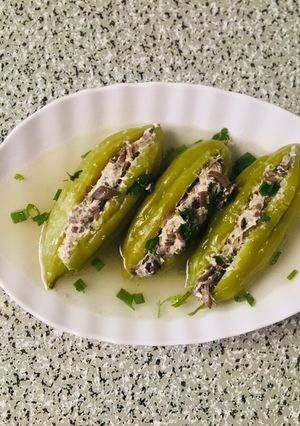 Hình của món Canh khổ hoa dồn thịt.