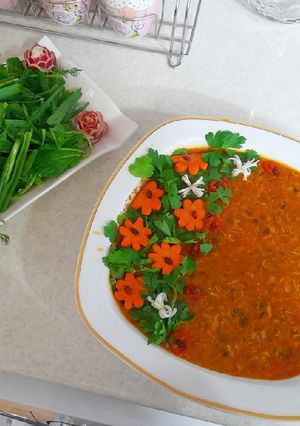 عکسی از دستور سوپ جو 🥰