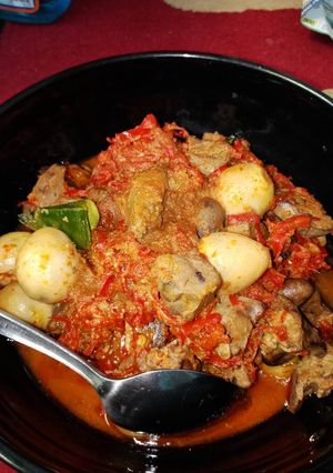 Foto resep Sambel goreng ati ayam + telur puyuh