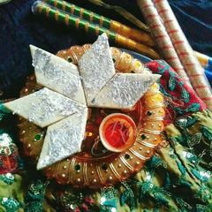 A picture of Kaju Katli.