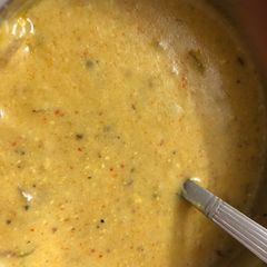 A picture of Besan ki kadhi.