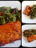 Arroz verde con tofu, sano y sabroso. #delantaldorado