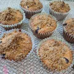 Una foto de Muffins de arándanos con crocante