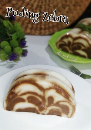 Foto resep Puding Zebra Tanpa telor dan roti