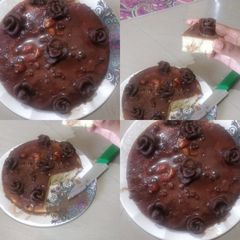 A picture of Cake without oven at home.