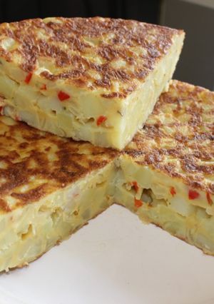 Una foto de Tortilla de papas hervidas