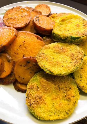 Una foto de Milanesas de zapallito aptas para celiacos