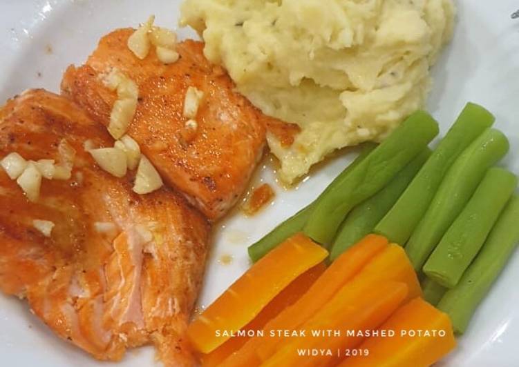 Cara Memasak Salmon Steak With Mashed Potato Yang Nikmat