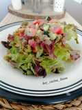 Ensalada de lechuga hoja de roble y berberechos