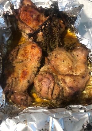 A picture of Roast chicken chop.