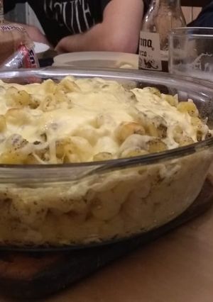 Una foto de Fideos con queso