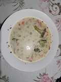 Sopa cremosa con verduras