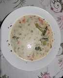 Sopa cremosa con verduras