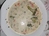 Sopa cremosa con verduras