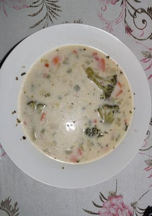 Una foto de Sopa cremosa con verduras