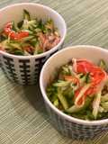 Cucumber and crab stick salad with Chinese style dressing 🇨🇳