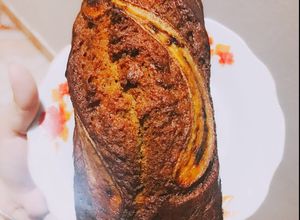 Hình của món Làm bánh cake chuối bằng nồi chiên không dầu.