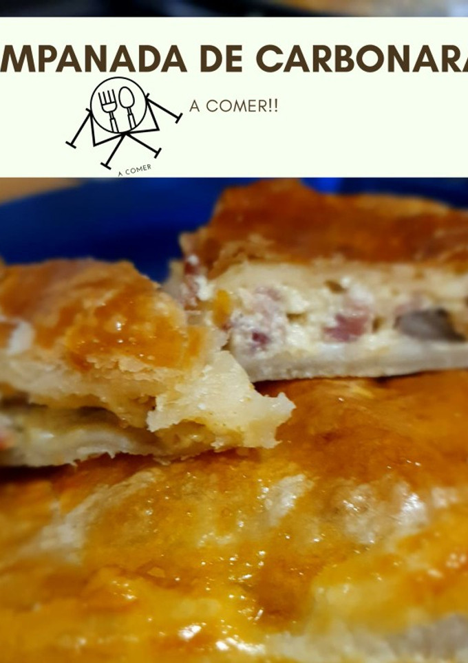 Una foto de Empanada de carbonara