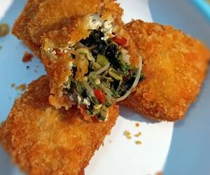 Resep Baru Tahu isi Godong Pohung(daun singkong),cambah +irisan cabe🍀🍀 Mantul Banget Resep Baru Tahu isi Godong Pohung(daun singkong),cambah +irisan cabe🍀🍀 Mantul Banget