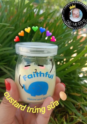 Hình của món Custard trứng sữa.