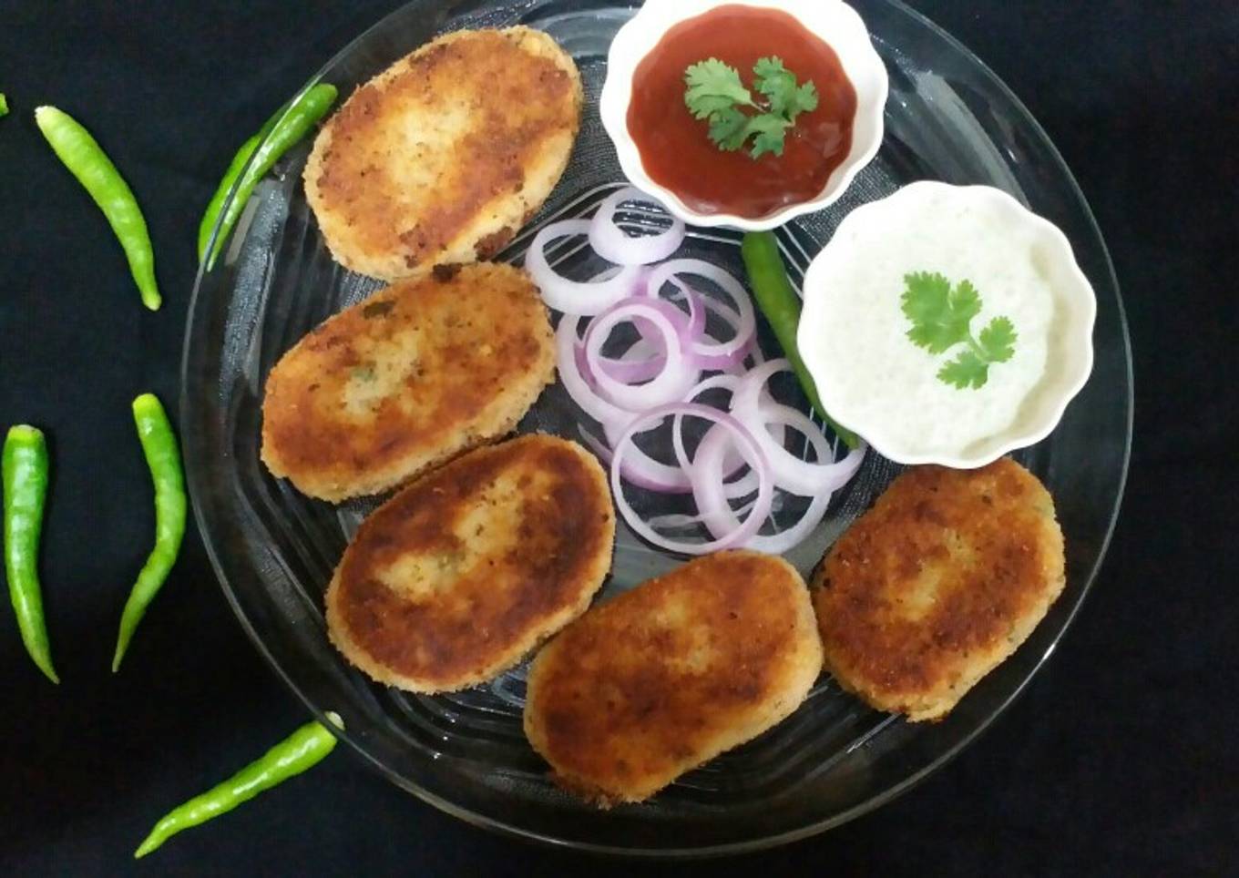 Aloo chicken cutlets