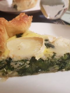 Une photo de Tarte chèvre épinards