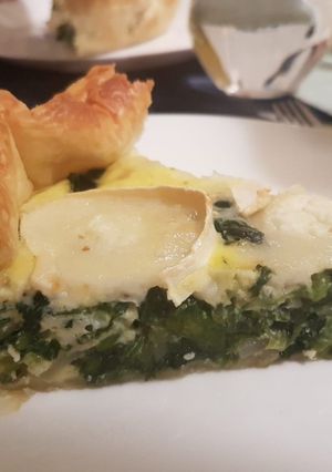 Une photo de Tarte chèvre épinards