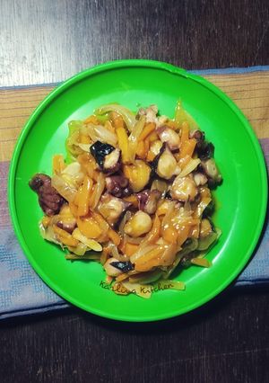 Foto resep Tumis Gurita Saus Asam Manis