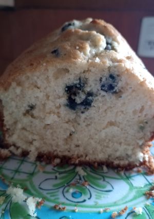 Una foto de Budín fácil y rápido de arándanos