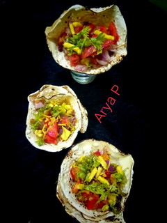चटपटा पापड चाट(chatpata papad chat recipe in hindi) रेसिपी मुख्य फोटो