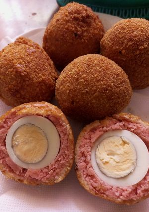 A picture of Scotch eggs.