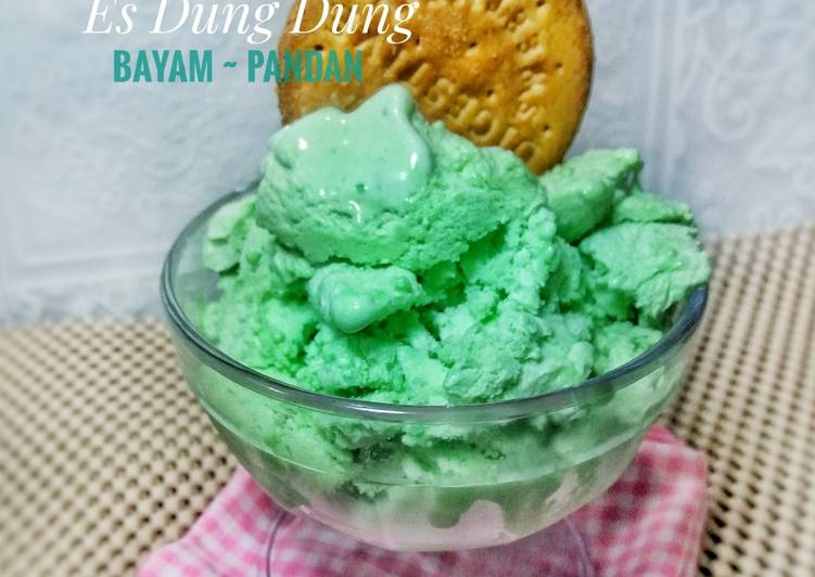 Langkah memasak Es DungDung Bayam Pandan🍃🍨 Lezat