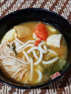 Foto resep Udon kuah tomyam bakso seafood