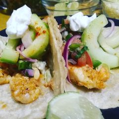 A picture of Shrimp tacos.