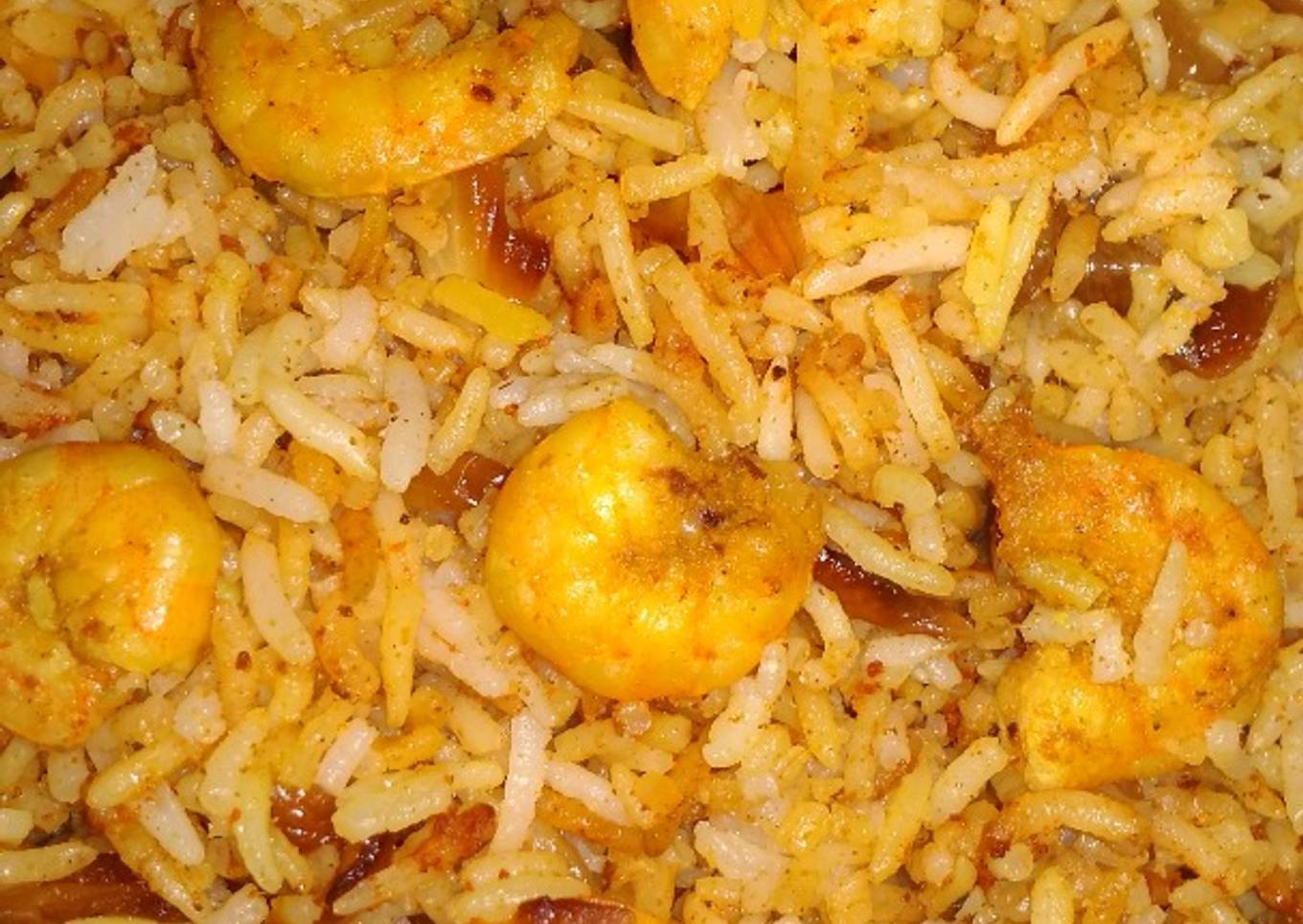 Prawn biriyani